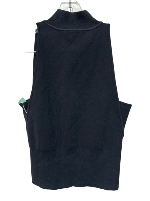 Kada Size Small Black Viscose Blend Elastic Waist Ribbed Knit Midi Skirt Set Black / Small