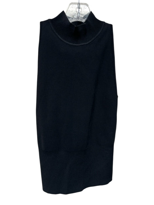Kada Size Small Black Viscose Blend Elastic Waist Ribbed Knit Midi Skirt Set Black / Small