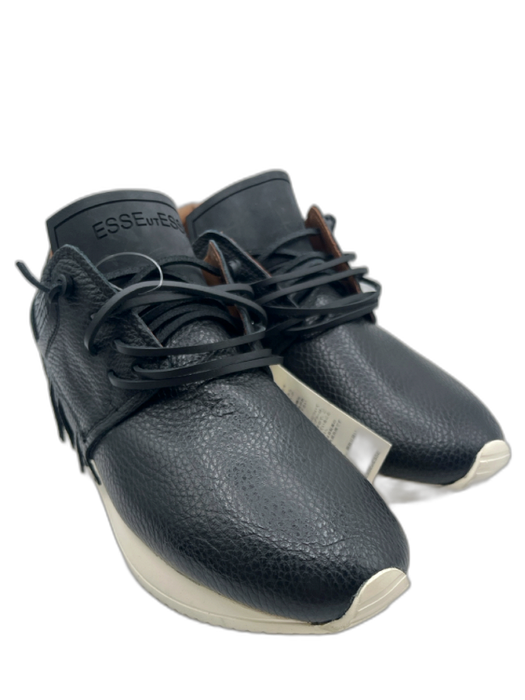 Esse Ut Esse Shoe Size 40 Black Leather Upper Snake Skin Detail Fringe Sneakers Black / 40