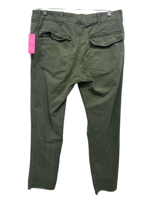 Nili Lotan Size 6 Green Cotton Zip Fly Mid Rise Slim Straight Pockets Pants Green / 6