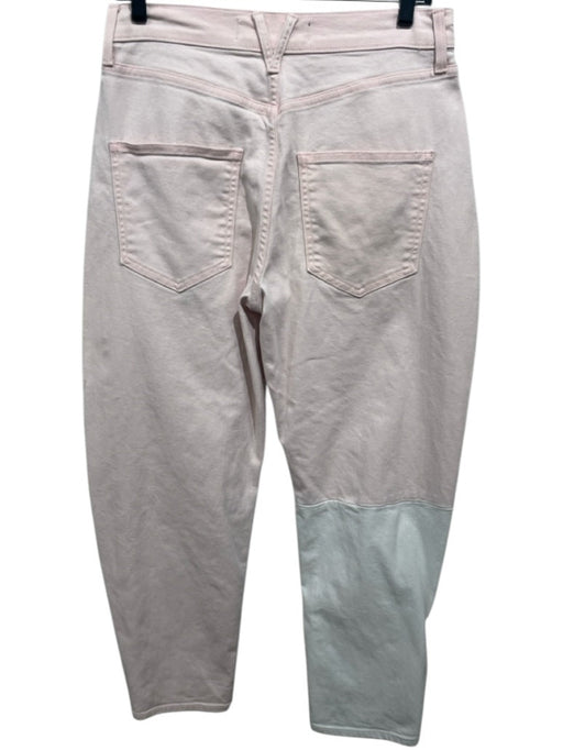 Veronica Beard Jeans Size 27 Light Pink & White Cotton Denim Zip Fly Jeans Light Pink & White / 27