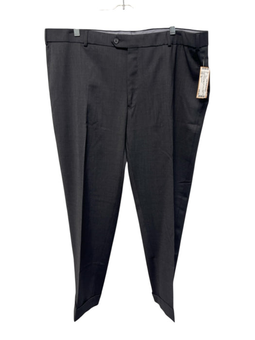 Miller Brothers Size 42 Gray Wool Solid Dress Cuffed Men's Pants Gray / 42