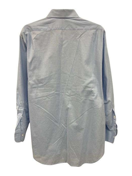 Sid Mashburn Size 17.5 Light blue Cotton Solid Button up Men's Long Sleeve Shirt Light blue / 17.5