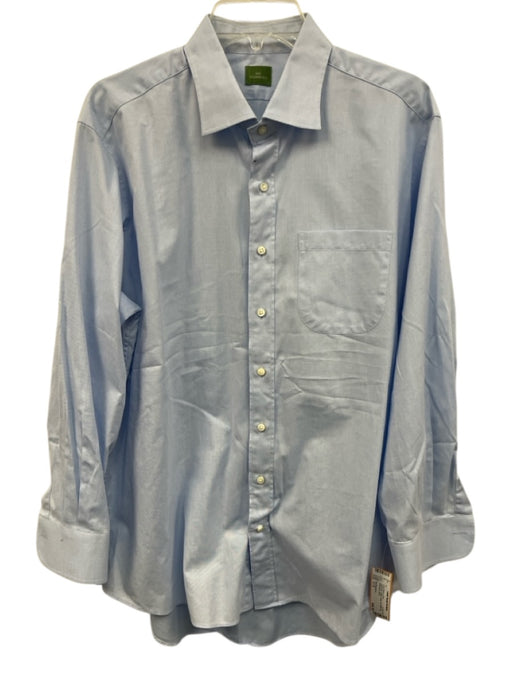Sid Mashburn Size 17.5 Light blue Cotton Solid Button up Men's Long Sleeve Shirt Light blue / 17.5