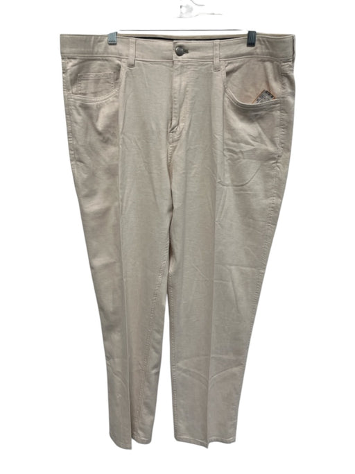 Faherty Size 38 Beige Linen Solid Dress Men's Pants Beige / 38