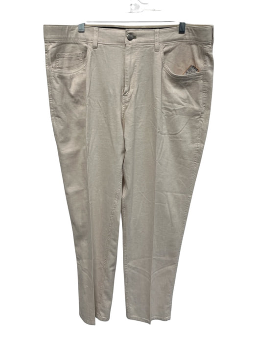 Faherty Size 38 Beige Linen Solid Dress Men's Pants Beige / 38