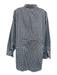 Sid Mashburn Size XL Blue Cotton Plaid Button Up Men's Long Sleeve Shirt Blue / XL