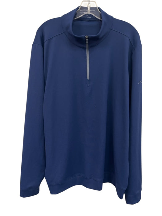 Holderness & Bourne Size XL Blue Synthetic Solid Athletic Long Sleeve Shirt Blue / XL