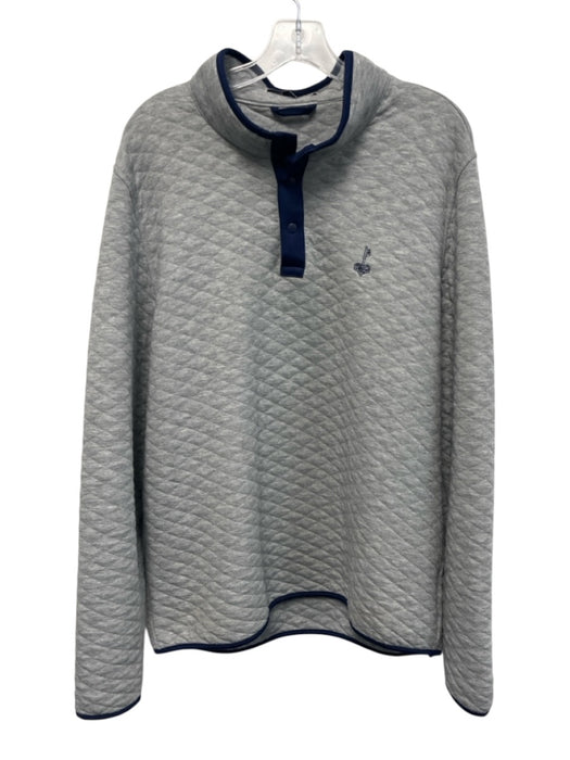 Holderness & Bourne Size XL Gray & Blue Cotton Blend Quilted Long Sleeve Shirt Gray & Blue / XL