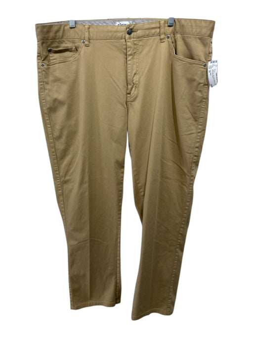 Peter Millar Size 40 Dark Tan Cotton Blend Solid Khakis Men's Pants Dark Tan / 40