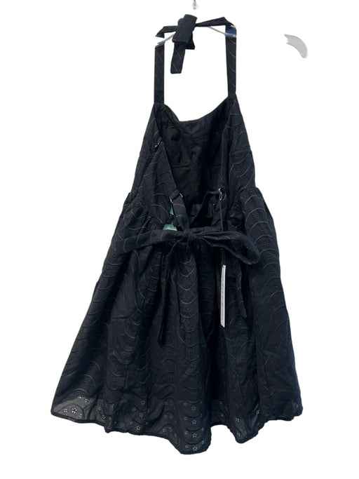For Love & Lemons Size Est S Black Cotton Blend Piping & Floral Eyelet Dress Black / Est S