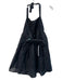 For Love & Lemons Size Est S Black Cotton Blend Piping & Floral Eyelet Dress Black / Est S