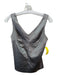 D&G Dolce & Gabbana Size 42 Silver Acetate Blend V Neck Sleeveless Skirt Set Silver / 42