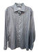 Eton Size 16.5 Blue Cotton Solid Button Down Men's Long Sleeve Shirt 16.5
