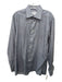 Eton Size L Blue & Tan Cotton Plaid Button Down Men's Long Sleeve Shirt L