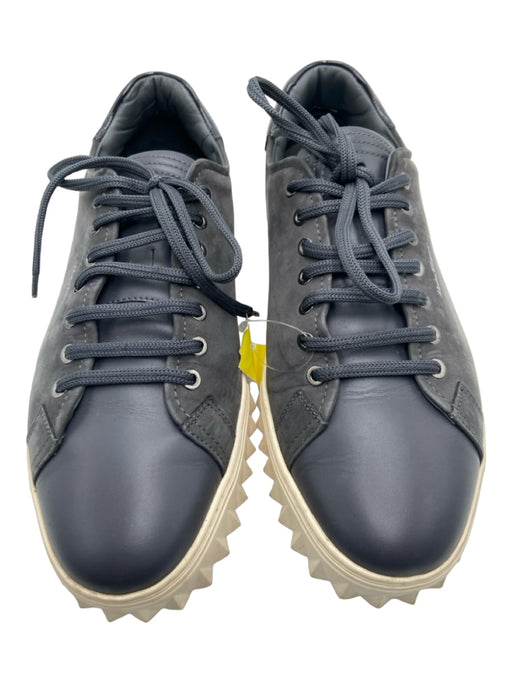 Salvatore Ferragamo Shoe Size 10.5 Blue & White Suede Laces Men's Shoes 10.5