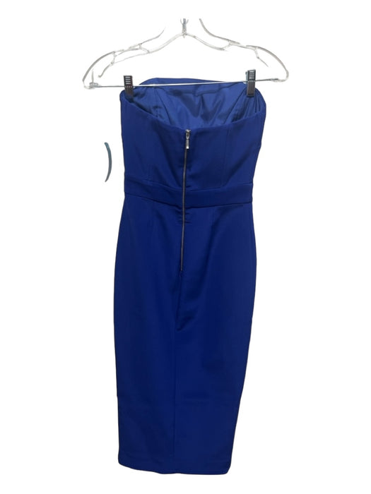 Nicholas Size 2 Cobalt Blue Silk Front Slit Princess Seams Sleeveless Midi Dress Cobalt Blue / 2