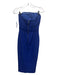 Nicholas Size 2 Cobalt Blue Silk Front Slit Princess Seams Sleeveless Midi Dress Cobalt Blue / 2