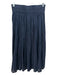 Merlette Size XS Navy Cotton Elastic Waist Paneled Knee Length Skirt Navy / XS