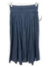 Merlette Size XS Navy Cotton Elastic Waist Paneled Knee Length Skirt Navy / XS