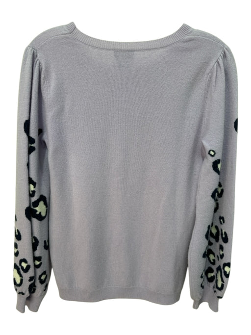 two bees cashmere Size XS Purple, Blue & White Wool & Cashmere Rib Knit Sweater Purple, Blue & White / XS