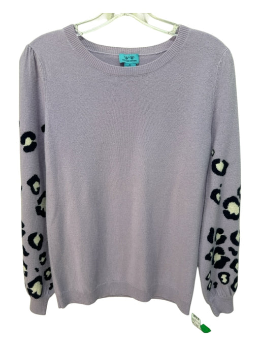 two bees cashmere Size XS Purple, Blue & White Wool & Cashmere Rib Knit Sweater Purple, Blue & White / XS