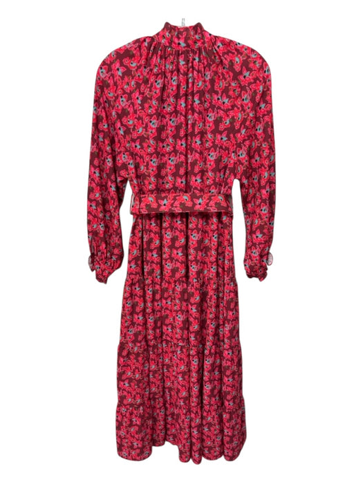 CROSBY by Mollie Burch Size XS Red, Green & Turquoise Polyester Floral Dress Red, Green & Turquoise / XS