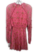 Hemant & Nandita Size XS Pink & Yellow Viscose Metallic Thread Floral Dress Pink & Yellow / XS