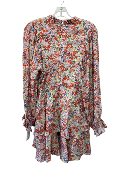 Karlie Size S Red, Blue & Pink Cotton Long Sleeve Floral Button Detail Dress Red, Blue & Pink / S