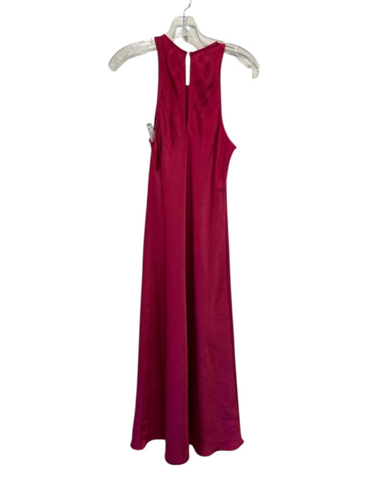 Pferdgarten Size 34 Red Polyester Sleeveless Wrinkled Back button Sheath Dress Red / 34