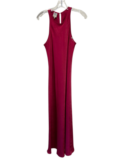 Pferdgarten Size 34 Red Polyester Sleeveless Wrinkled Back button Sheath Dress Red / 34