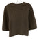 & Other Stories Size XS Taupe Gray Wool Half Sleeve Crochet Ribbed Sweater Taupe Gray / XS
