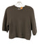 & Other Stories Size XS Taupe Gray Wool Half Sleeve Crochet Ribbed Sweater Taupe Gray / XS