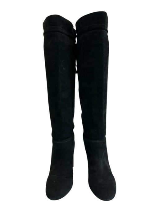 Kate Spade Shoe Size 5.5 Black Leather Suede Drawstring Tassel Almond Toe Boots Black / 5.5