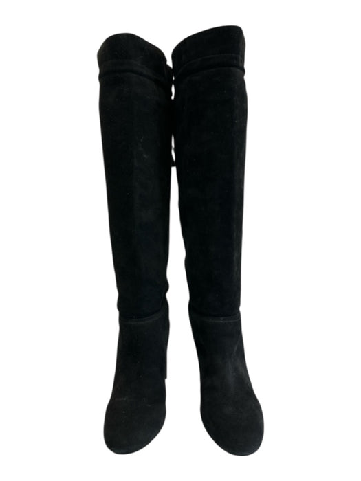 Kate Spade Shoe Size 5.5 Black Leather Suede Drawstring Tassel Almond Toe Boots Black / 5.5