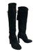 Kate Spade Shoe Size 5.5 Black Leather Suede Drawstring Tassel Almond Toe Boots Black / 5.5