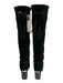 Kate Spade Shoe Size 5.5 Black Leather Suede Drawstring Tassel Almond Toe Boots Black / 5.5