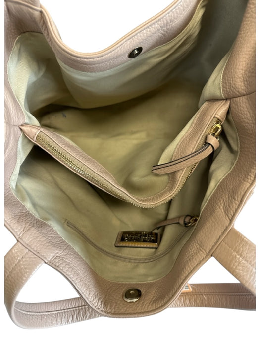 Mario Valentino Blush Beige Leather Tassel Logo Studded Magnetic Close Bag Blush Beige / Medium