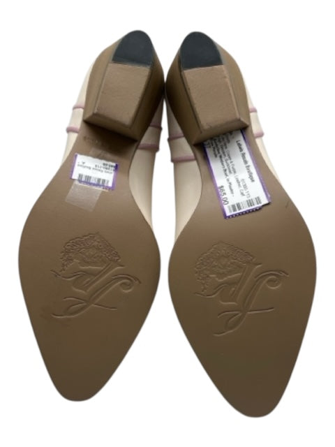 Free People Shoe Size 37 Cream & Purple Leather Calf High Western Boots Cream & Purple / 37