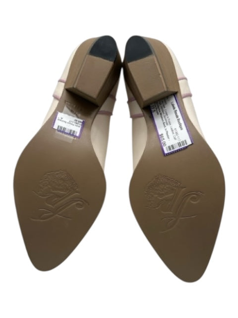 Free People Shoe Size 37.5 Cream & Purple Leather Calf High Western Boots Cream & Purple / 37.5