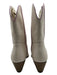 Free People Shoe Size 37.5 Cream & Purple Leather Calf High Western Boots Cream & Purple / 37.5