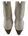Free People Shoe Size 38.5 Cream & Purple Leather Calf High Western Boots Cream & Purple / 38.5