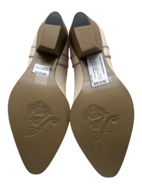 Free People Shoe Size 39 Cream & Purple Leather Calf High Western Boots Cream & Purple / 39