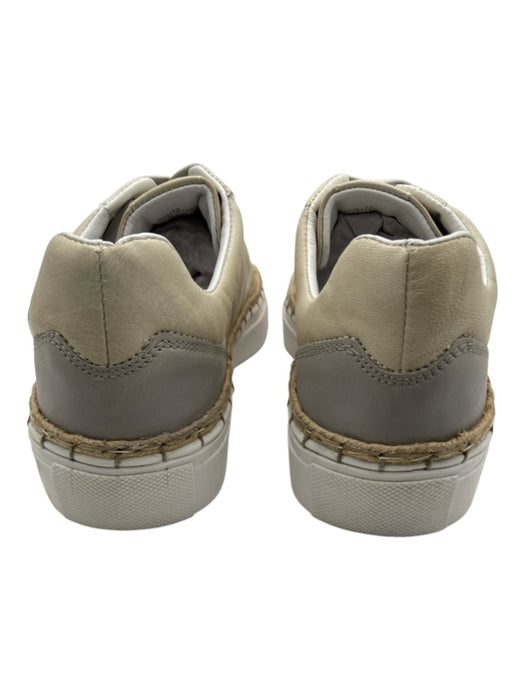 Free People Shoe Size 10 Cream, Beige, Gray, White Leather Espadrille Sneakers Cream, Beige, Gray, White / 10