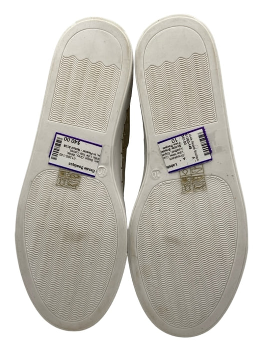 Free People Shoe Size 10 Cream, Beige, Gray, White Leather Espadrille Sneakers Cream, Beige, Gray, White / 10