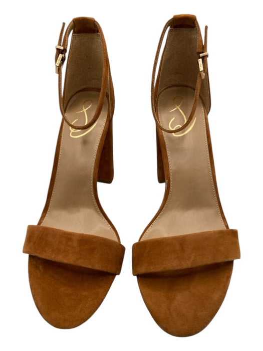 Sam Edelman Shoe Size 10 Brown Suede Ankle Strap Almond Toe Sandals Brown / 10