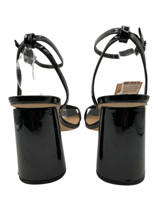 Sam Edelman Shoe Size 9 Black Patent Square Toe Ankle Strap Block Heel Sandals Black / 9