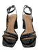 Sam Edelman Shoe Size 9 Black Patent Square Toe Ankle Strap Block Heel Sandals Black / 9