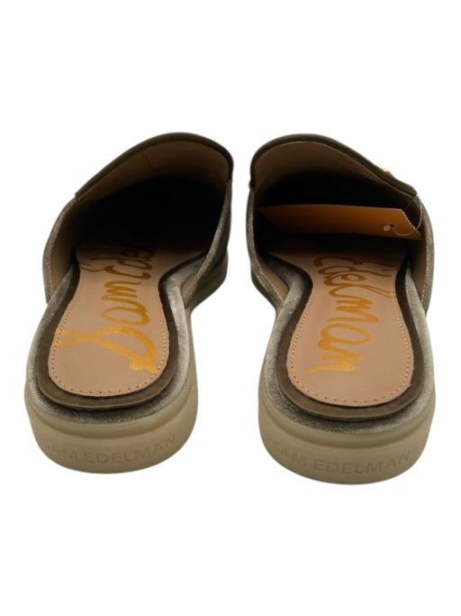 Sam Edelman Shoe Size 6.5 Green Velvet Almond Toe Buckle Detail Mules Green / 6.5