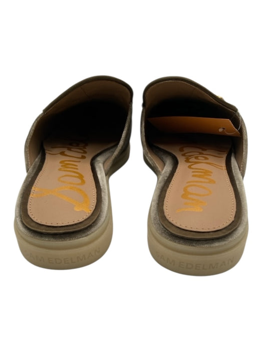 Sam Edelman Shoe Size 6.5 Green Velvet Almond Toe Buckle Detail Mules Green / 6.5